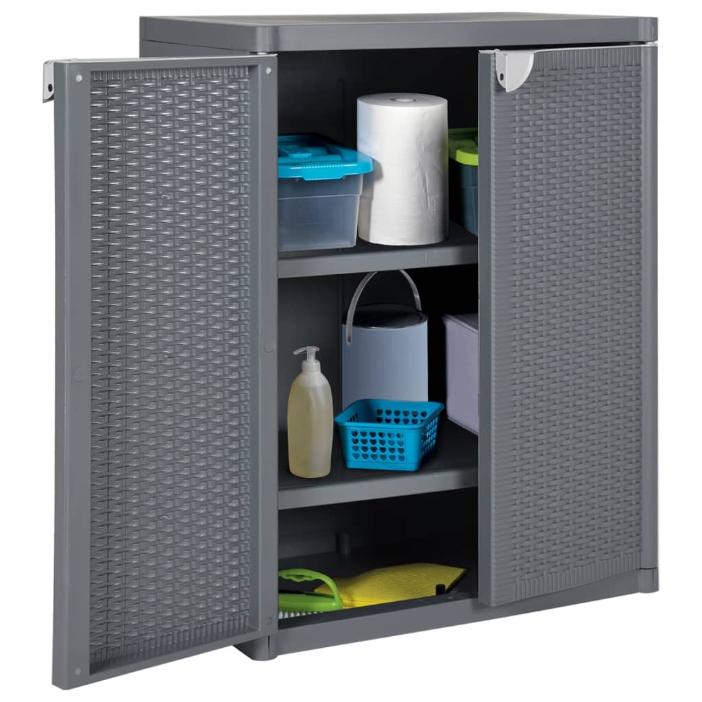 Gartenschrank 65X45X88 Cm Pp Rattan-Optik