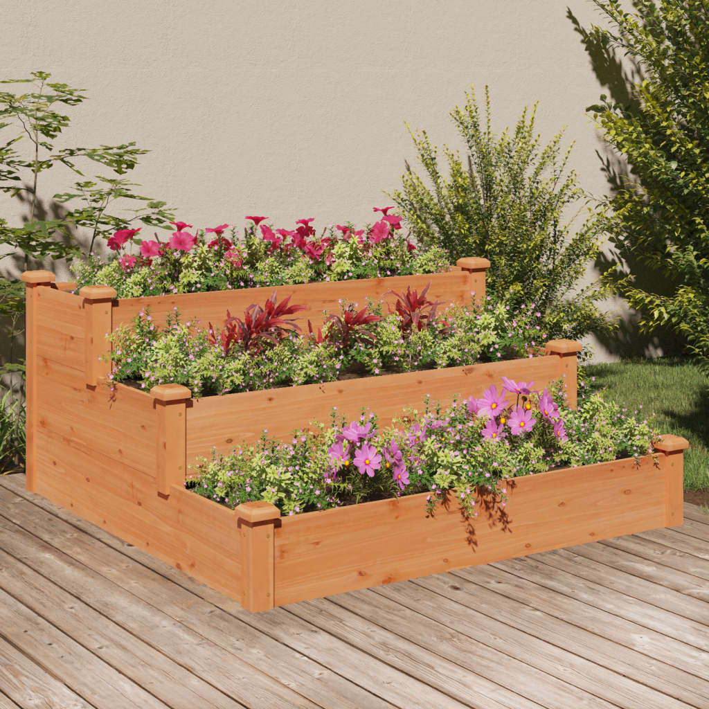Hochbeet 120X120X56 Cm Massivholz Tanne