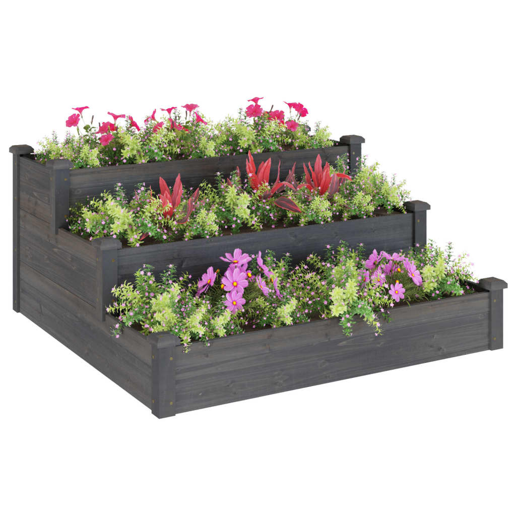 Hochbeet 120X120X56 Cm Massivholz Tanne