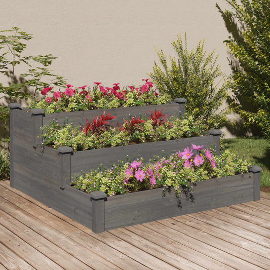 Hochbeet 120X120X56 Cm Massivholz Tanne