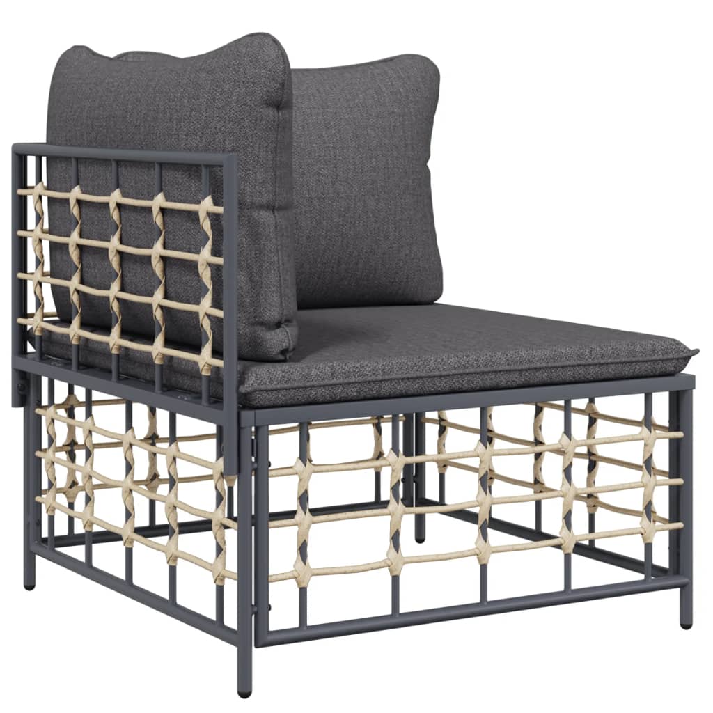 Ecksofas Mit Kissen 2 Stk. Modular Poly Rattan