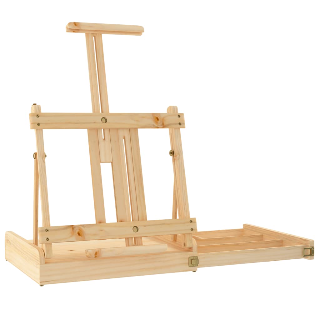 Tischstaffelei Mit Schublade 41,5X37X12 Cm Massivholz Kiefer