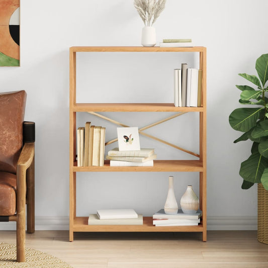 Regal Mit 4 Böden 80X30X Massivholz Eiche