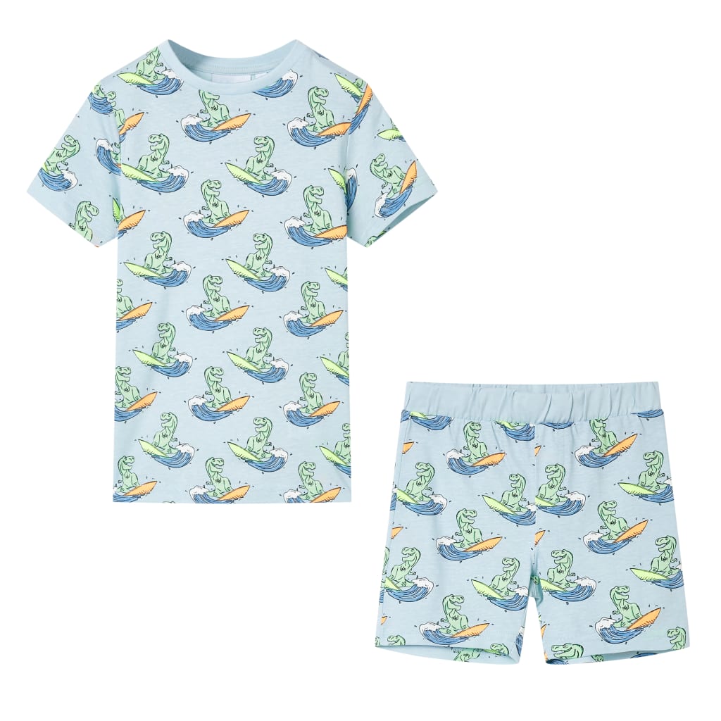 Kinderpyjama Mit Kurzen Ärmeln Hellblau 116