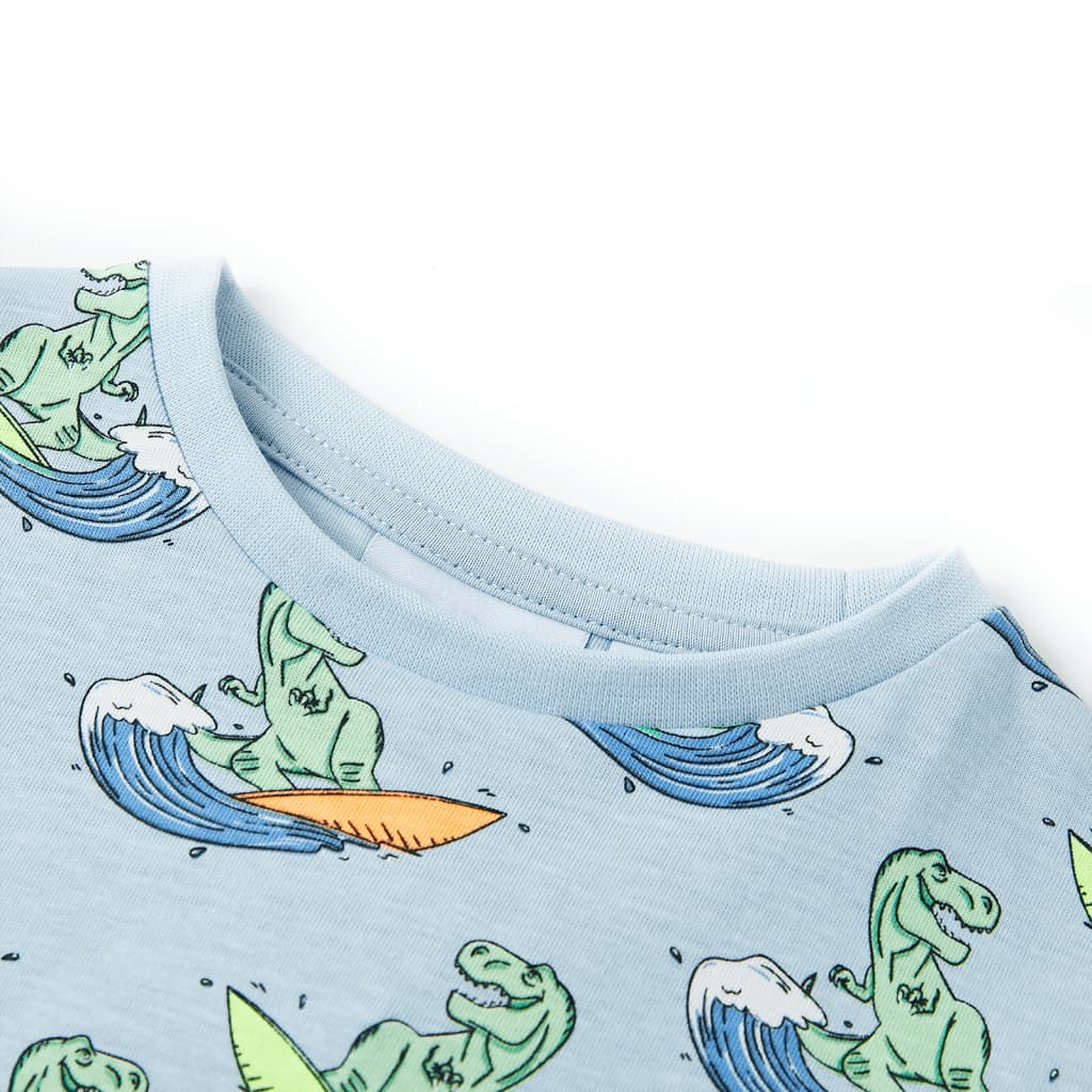 Kinderpyjama Mit Kurzen Ärmeln Hellblau 116