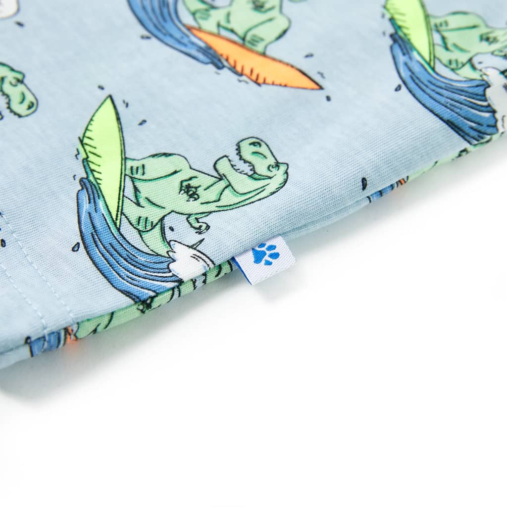 Kinderpyjama Mit Kurzen Ärmeln Hellblau 116