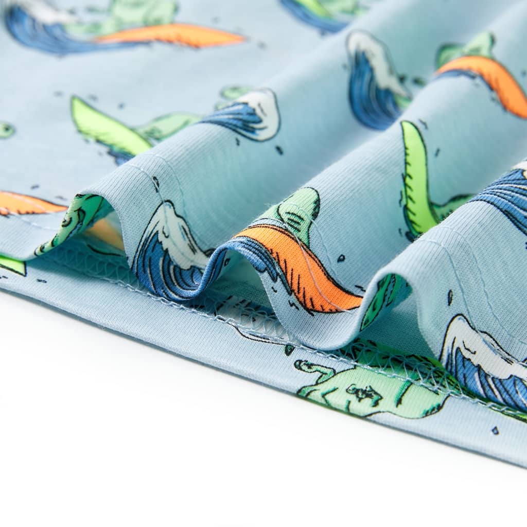 Kinderpyjama Mit Kurzen Ärmeln Hellblau 116