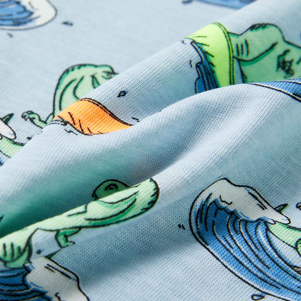Kinderpyjama Mit Kurzen Ärmeln Hellblau 116