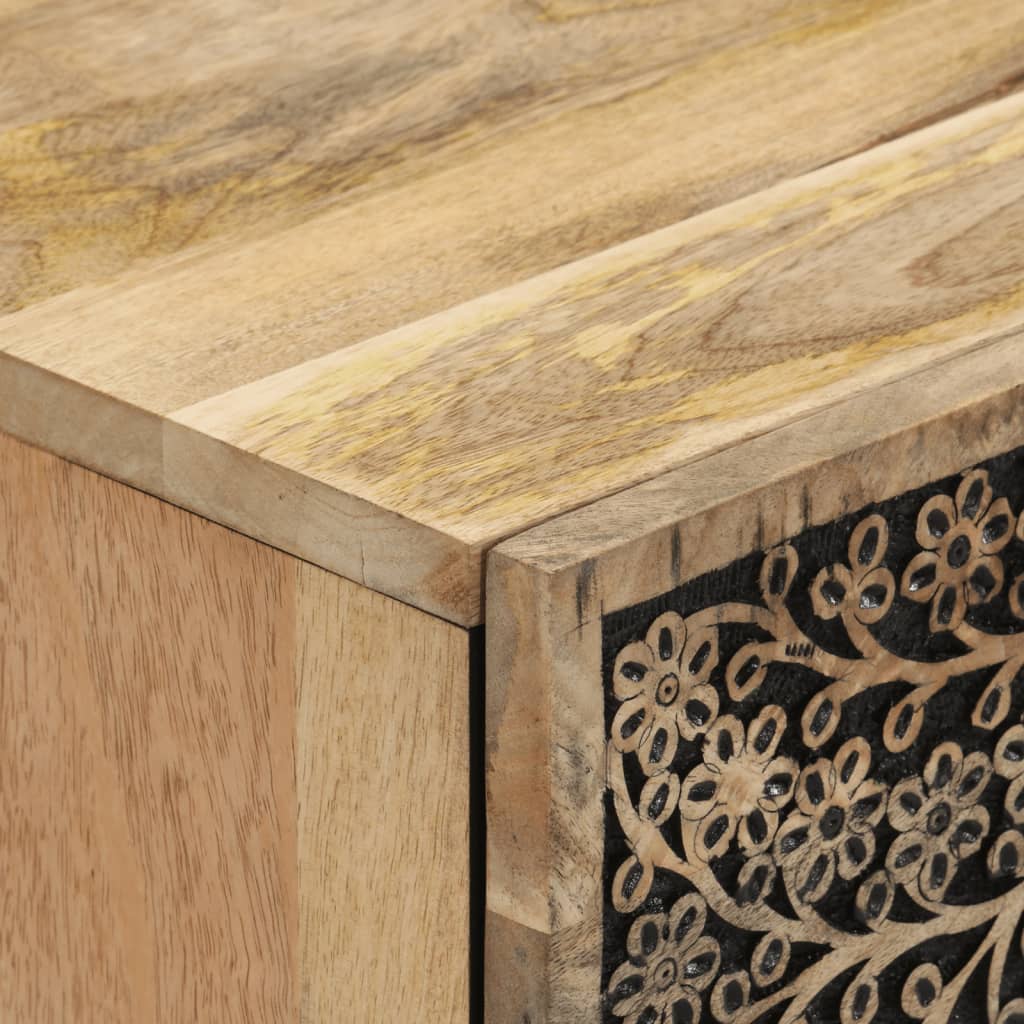 Nachttisch 50X33X60 Cm Massivholz Mango