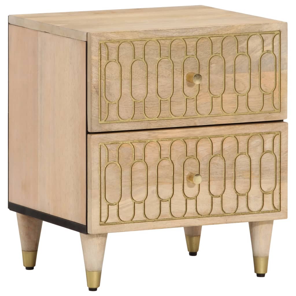 Nachttisch 40X33X46 Cm Massivholz Mango