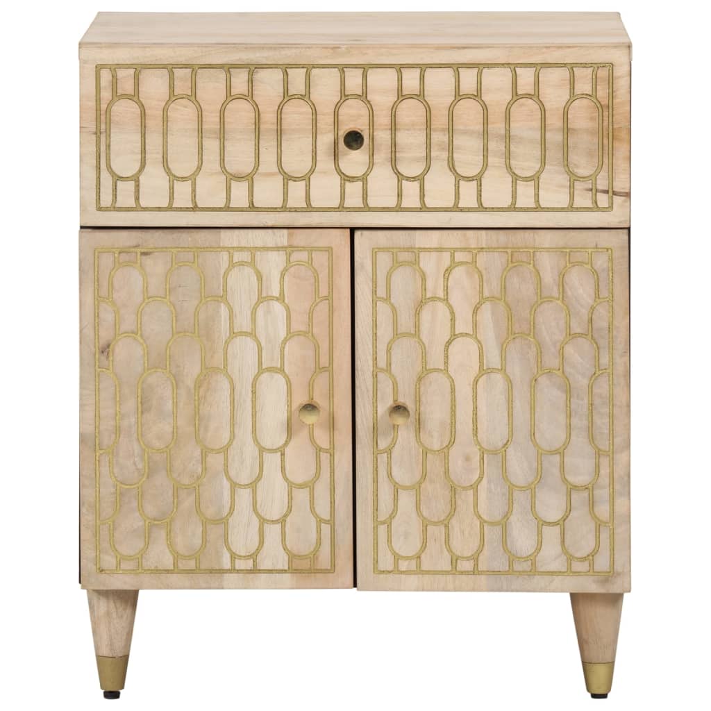 Nachttisch 50X33X60 Cm Massivholz Mango