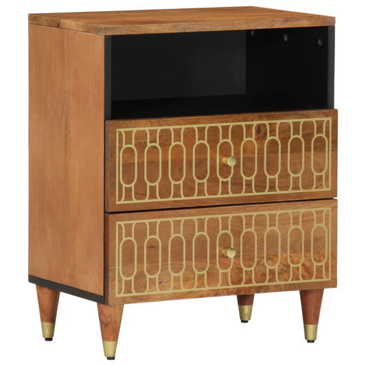 Nachttisch 50X33X62 Cm Massivholz Mango