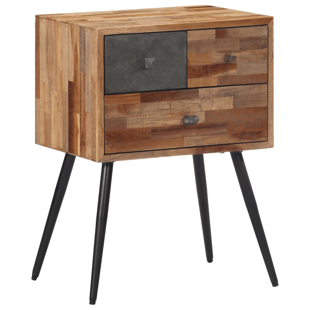 Nachttisch 47X31,5X60 Cm Massivholz Teak