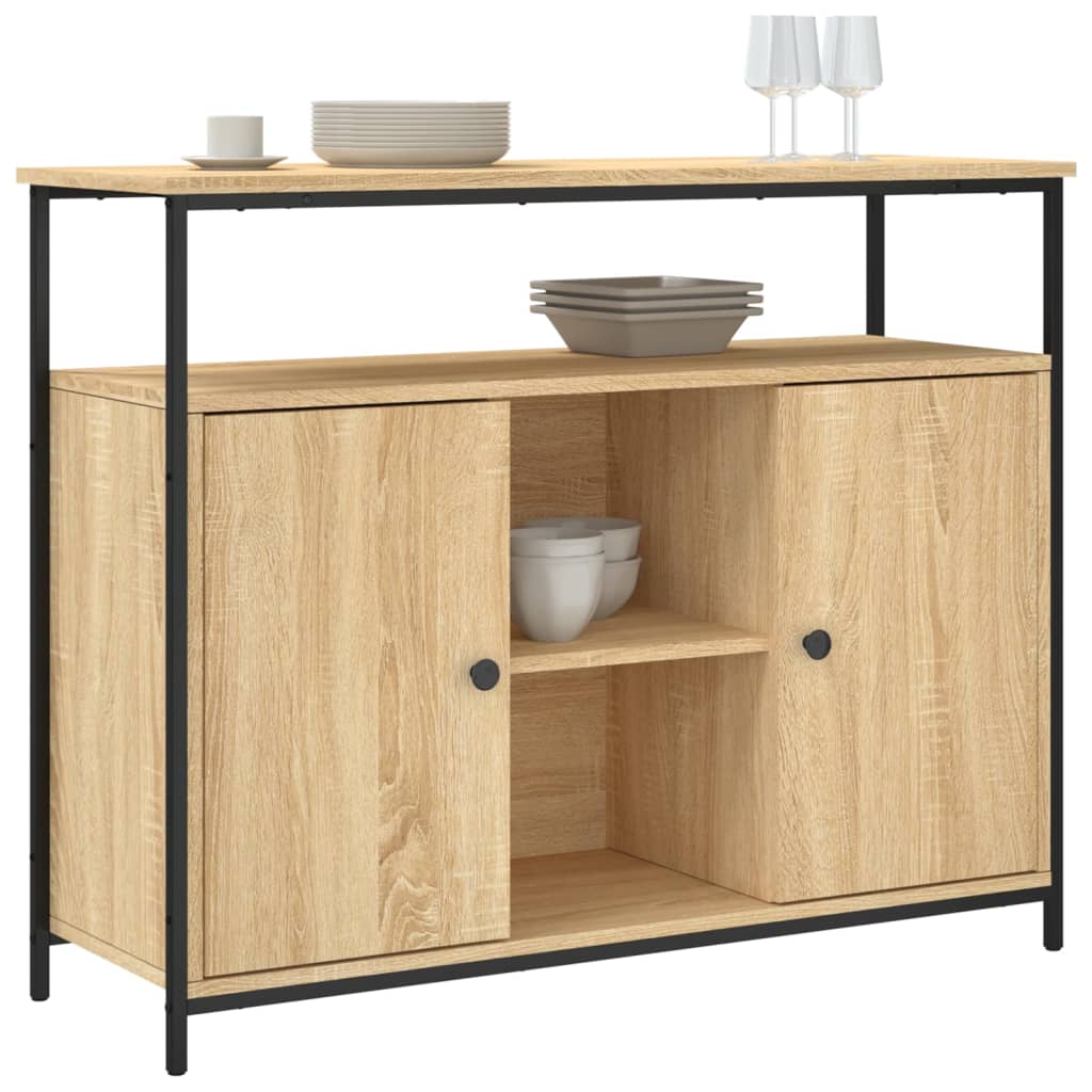 Sideboard Sonoma-Eiche 100X35X80 Cm Holzwerkstoff