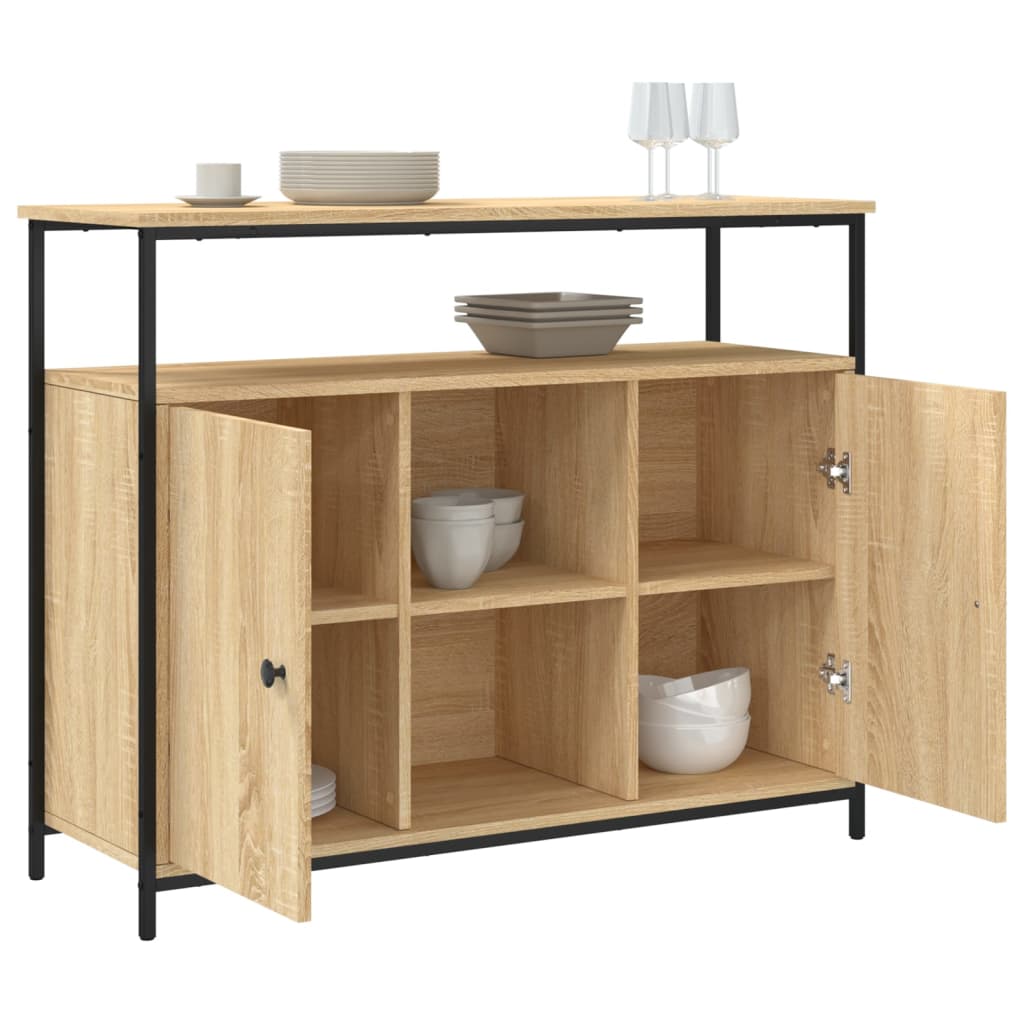 Sideboard Sonoma-Eiche 100X35X80 Cm Holzwerkstoff