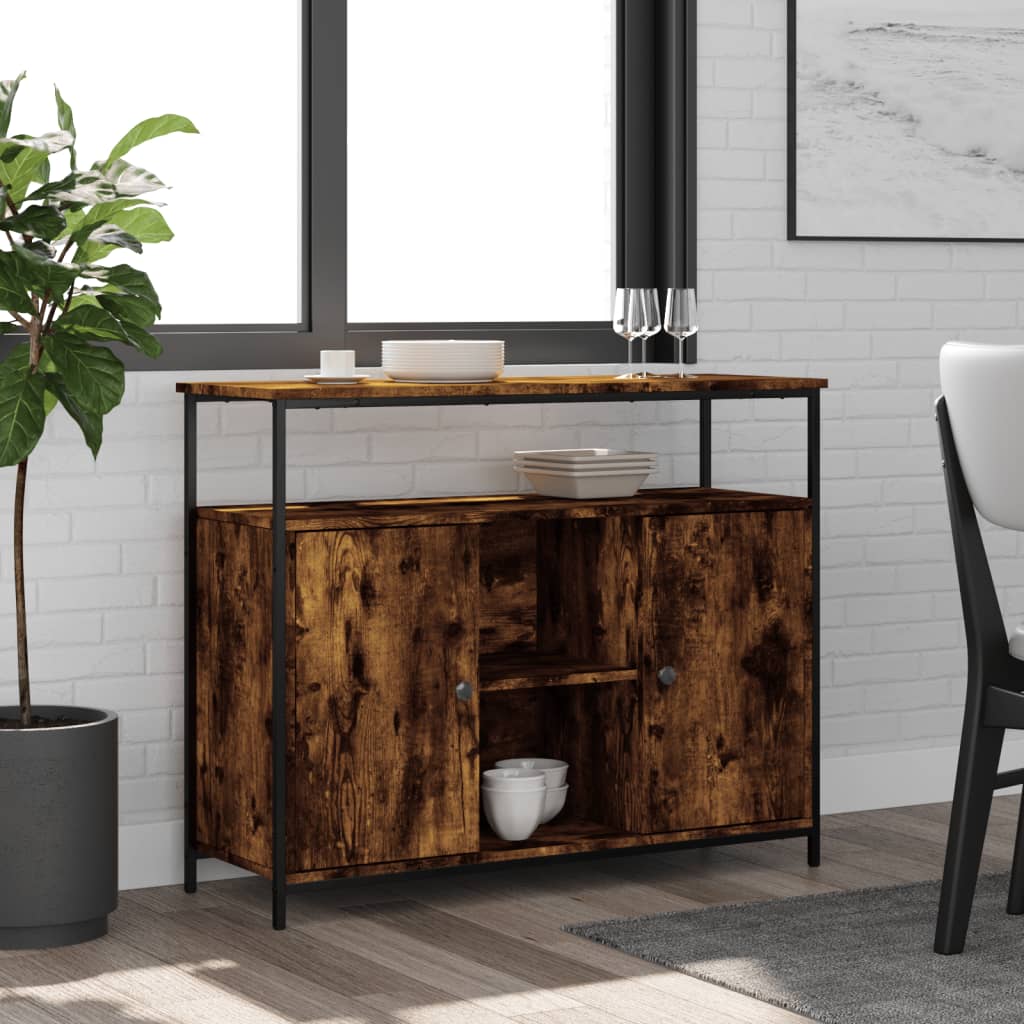 Sideboard Sonoma-Eiche 100X35X80 Cm Holzwerkstoff