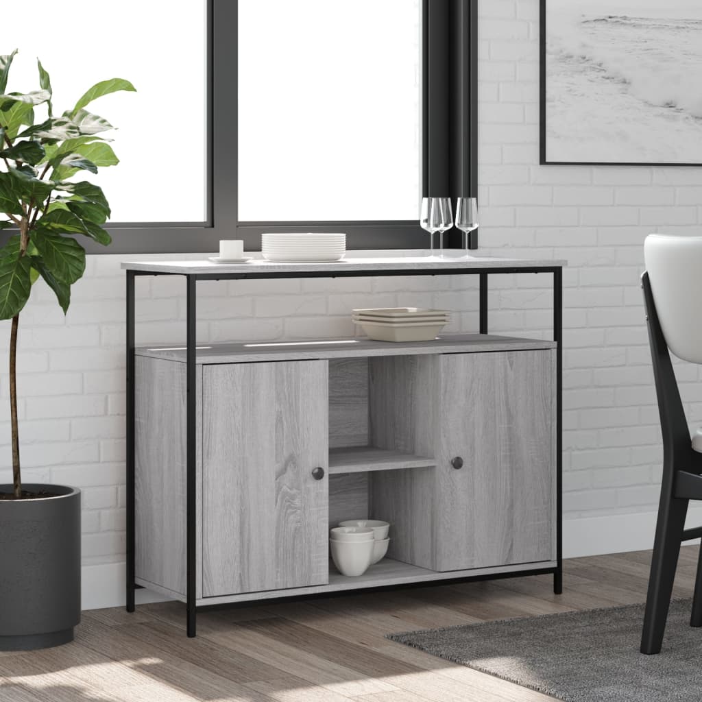 Sideboard Sonoma-Eiche 100X35X80 Cm Holzwerkstoff