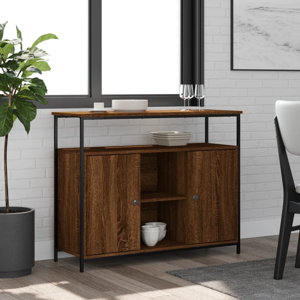 Sideboard Sonoma-Eiche 100X35X80 Cm Holzwerkstoff