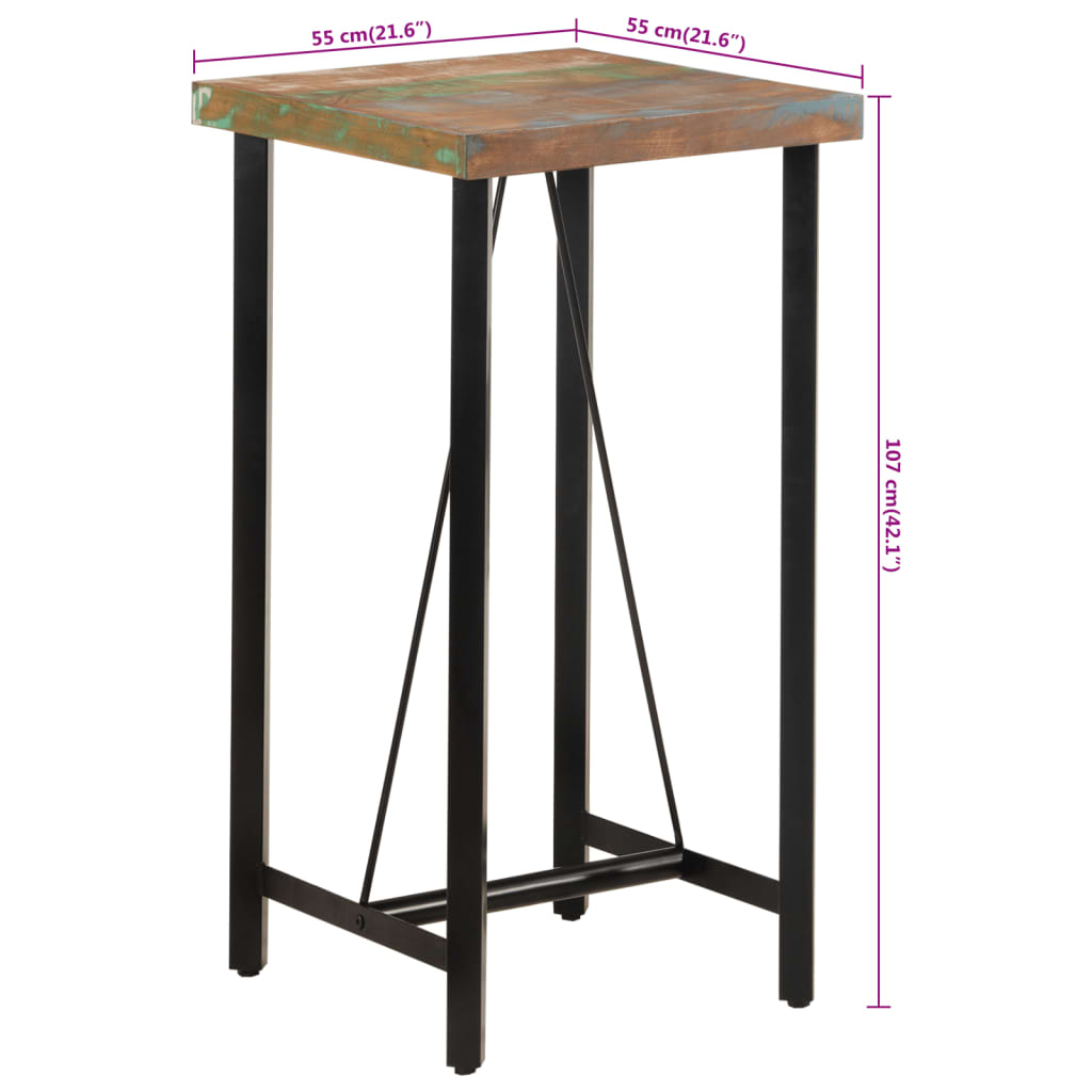 Bartisch Altholz Massiv Und Eisen