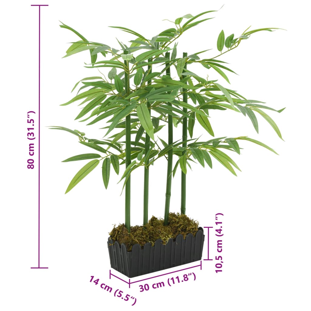 Bambusbaum Künstlich 240 Blätter 80 Cm Grün