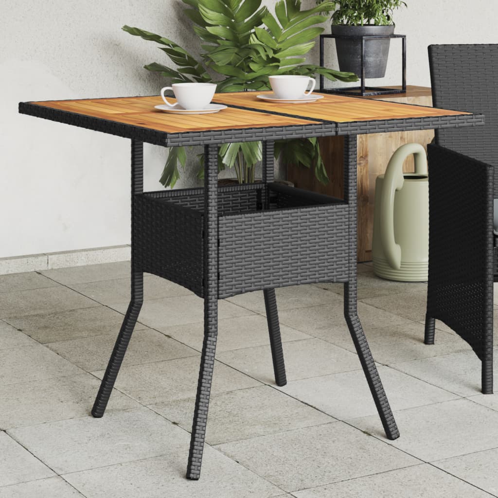 Gartentisch Mit Platte 80X80X75 Cm Poly Rattan