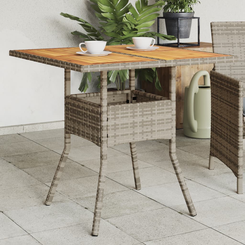 Gartentisch Mit Platte 80X80X75 Cm Poly Rattan