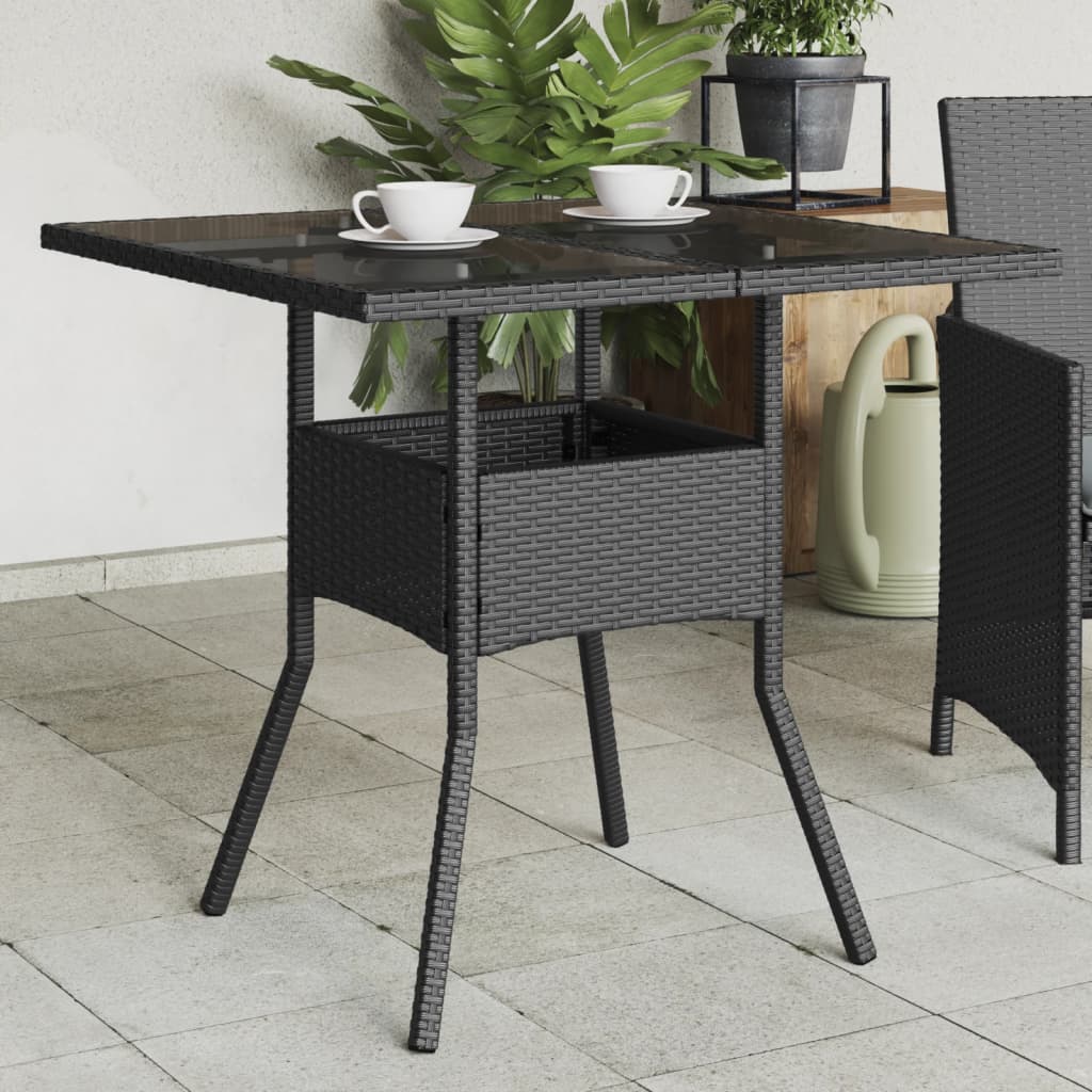 Gartentisch Mit Platte 80X80X75 Cm Poly Rattan