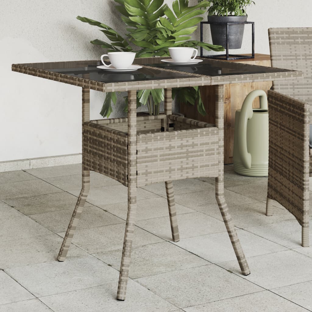 Gartentisch Mit Platte 80X80X75 Cm Poly Rattan
