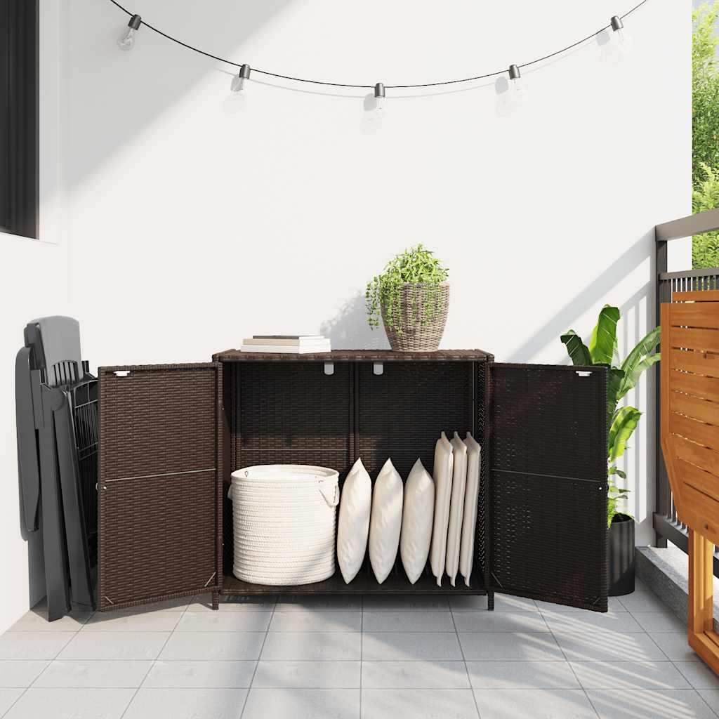 Gartenschrank 83X45X76 Cm Poly Rattan