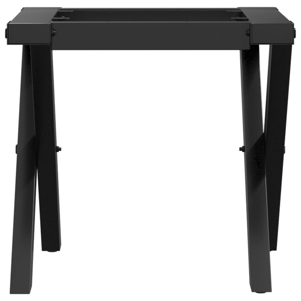 Couchtisch-Gestell In X-Form 30X30X33 Cm Stahl Schwarz