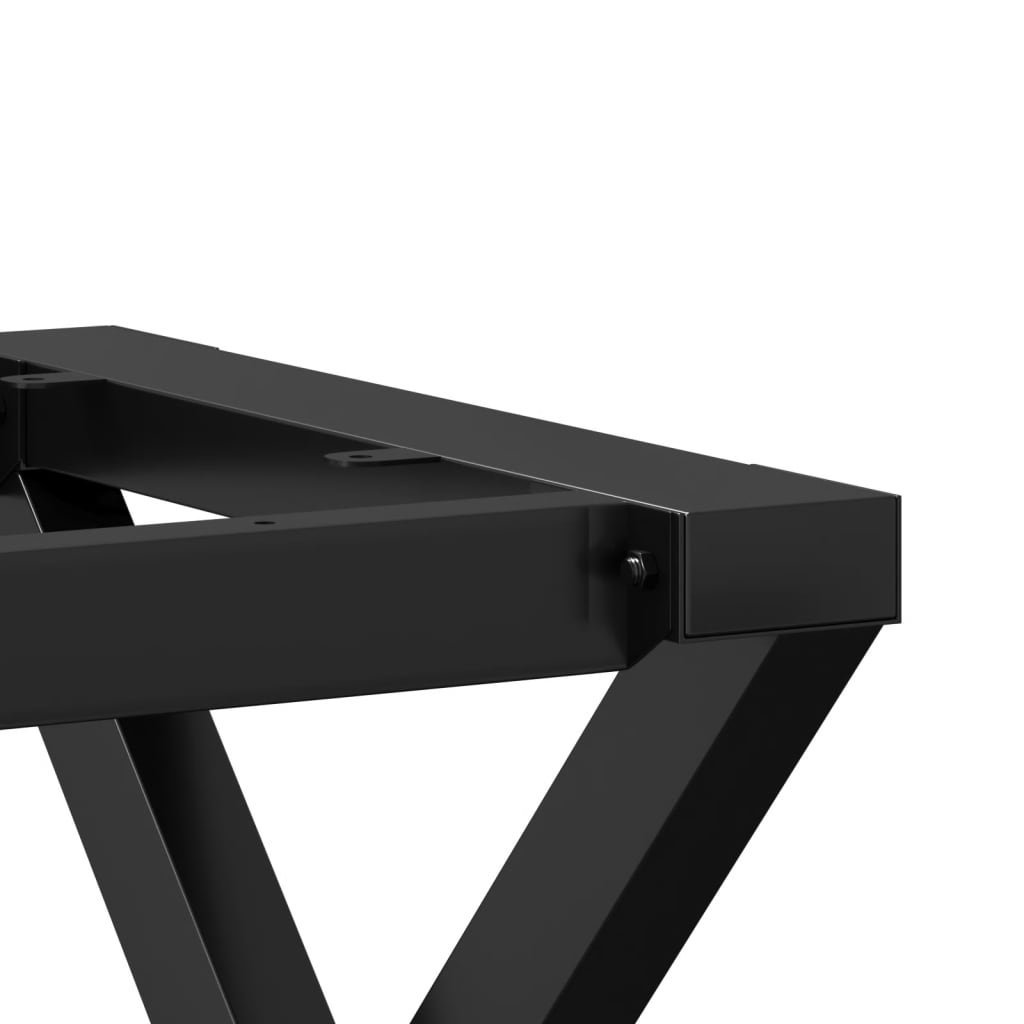 Couchtisch-Gestell In X-Form 30X30X33 Cm Stahl Schwarz