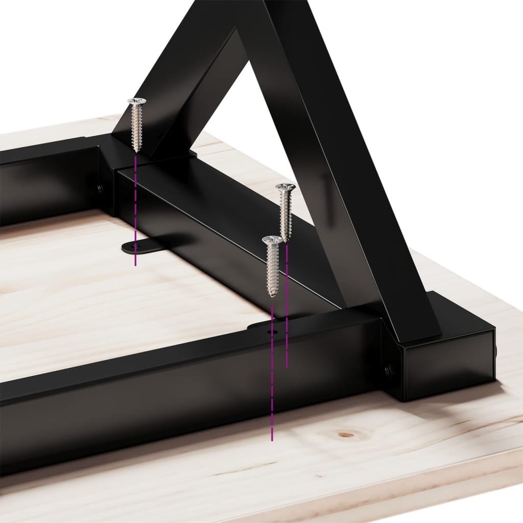 Couchtisch-Gestell In X-Form 30X30X33 Cm Stahl Schwarz
