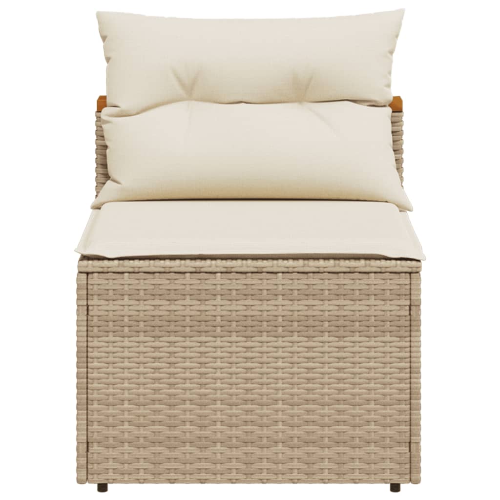 Gartensofas Ohne Armlehnen Mit Kissen 2 Stk. Poly Rattan