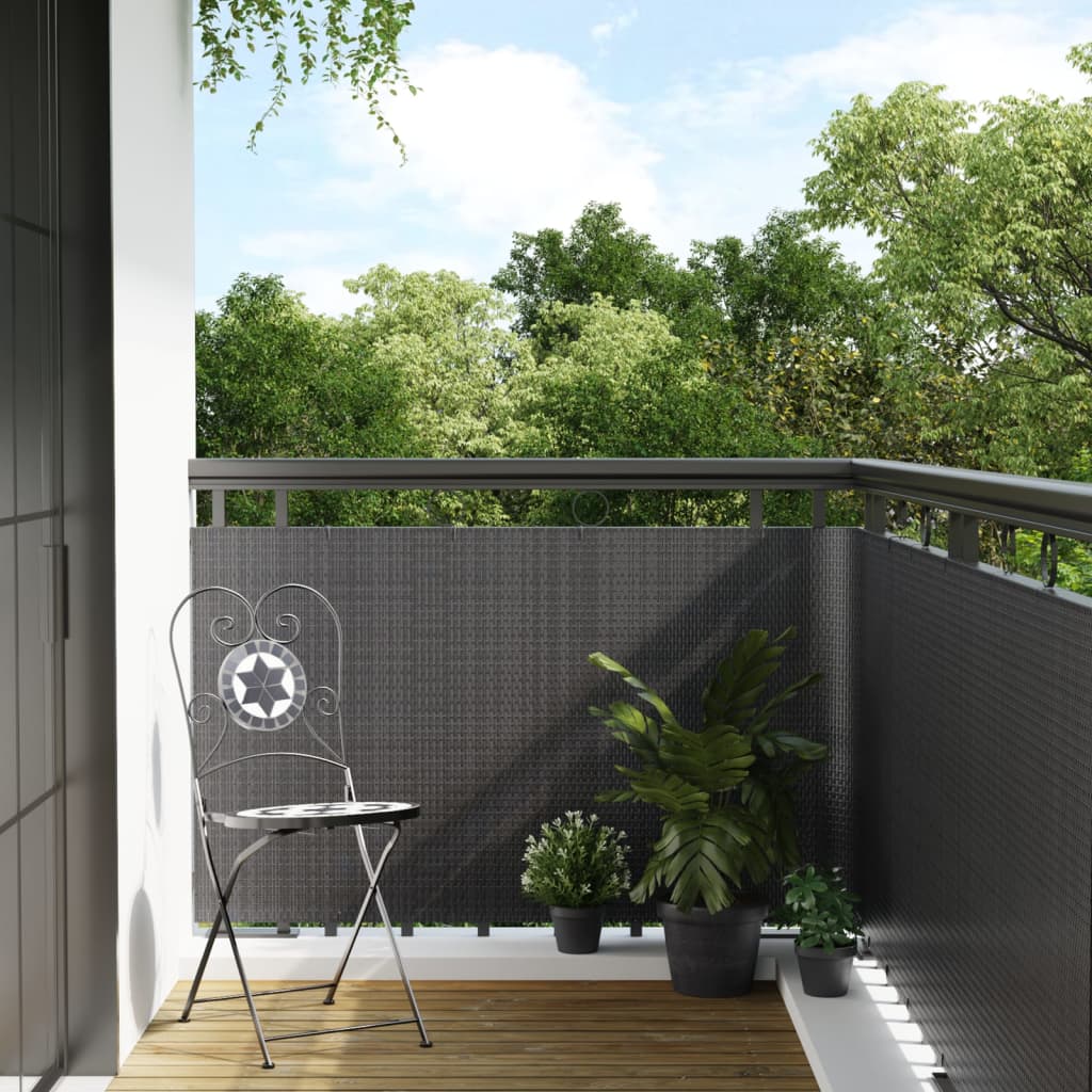 Balkon-Sichtschutz Poly Rattan
