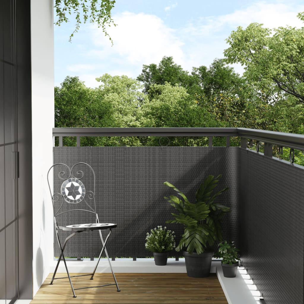 Balkon-Sichtschutz Poly Rattan