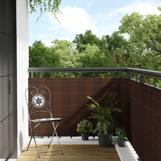 Balkon-Sichtschutz Poly Rattan