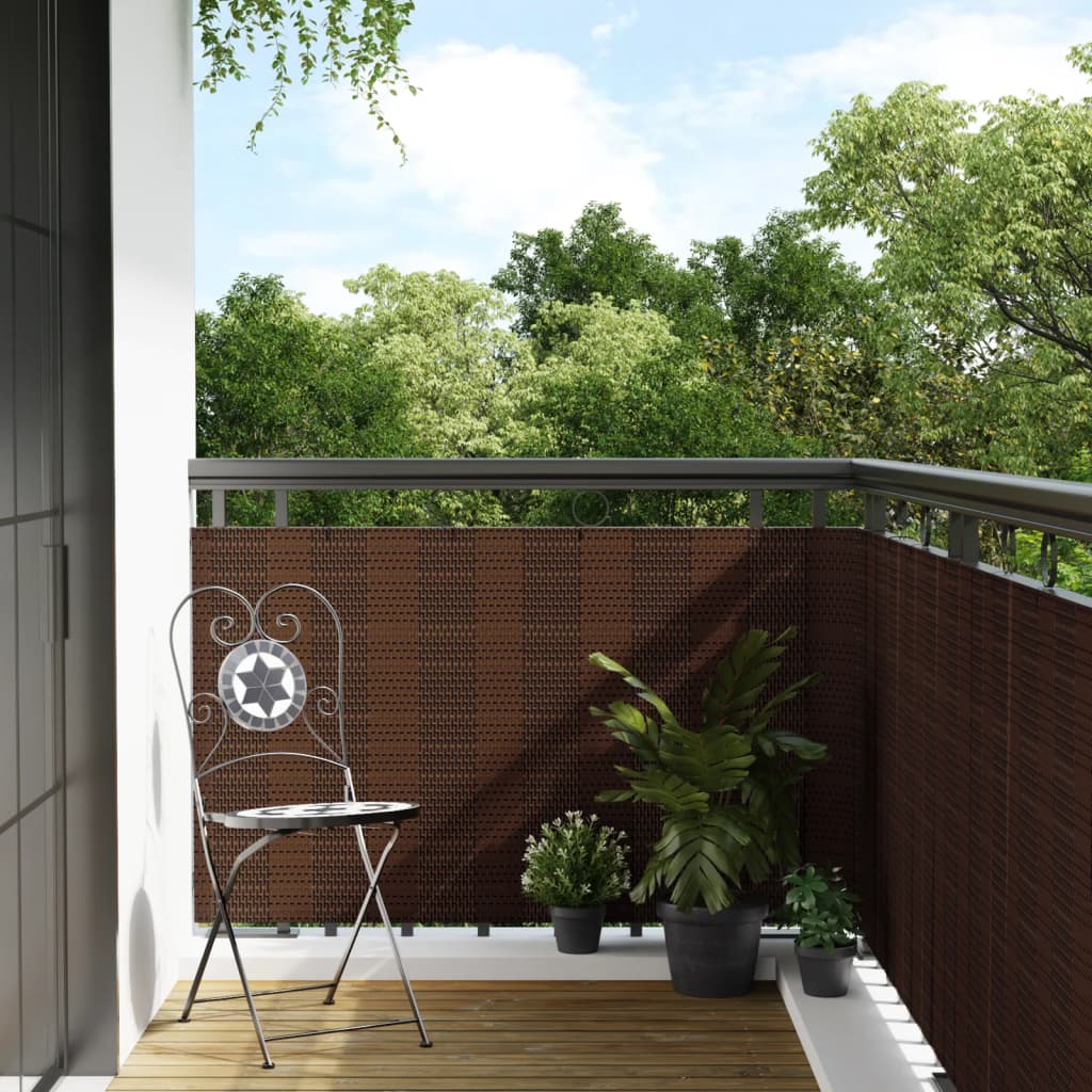 Balkon-Sichtschutz Poly Rattan