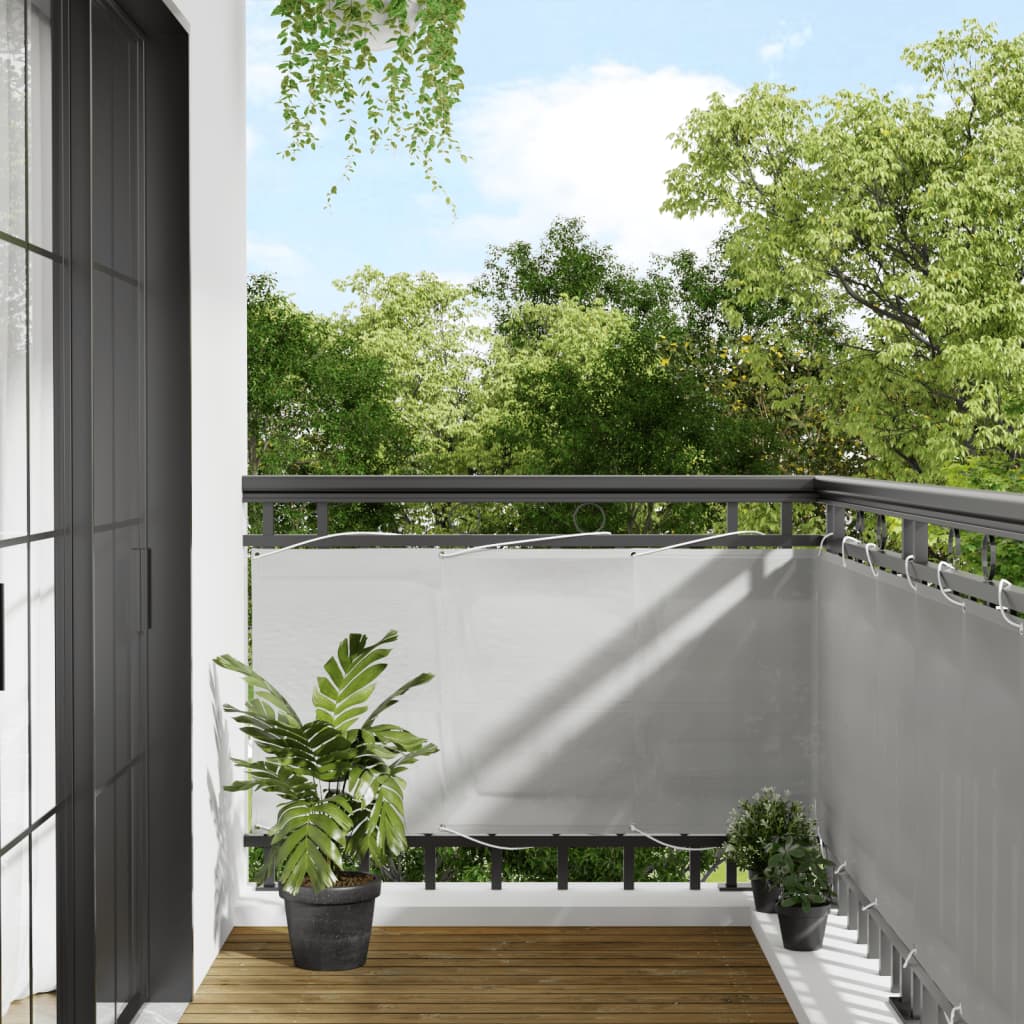 Balkon-Sichtschutz 100 % Polyester-Oxford Hellgrau