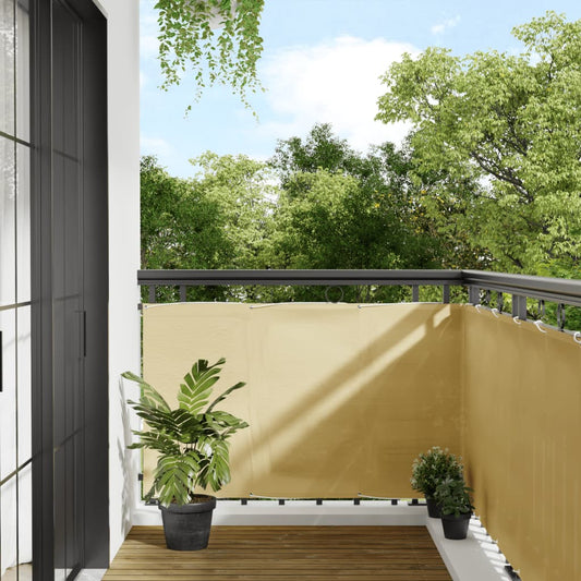 Balkon-Sichtschutz N 100% Polyester-Oxford Sandfarbe