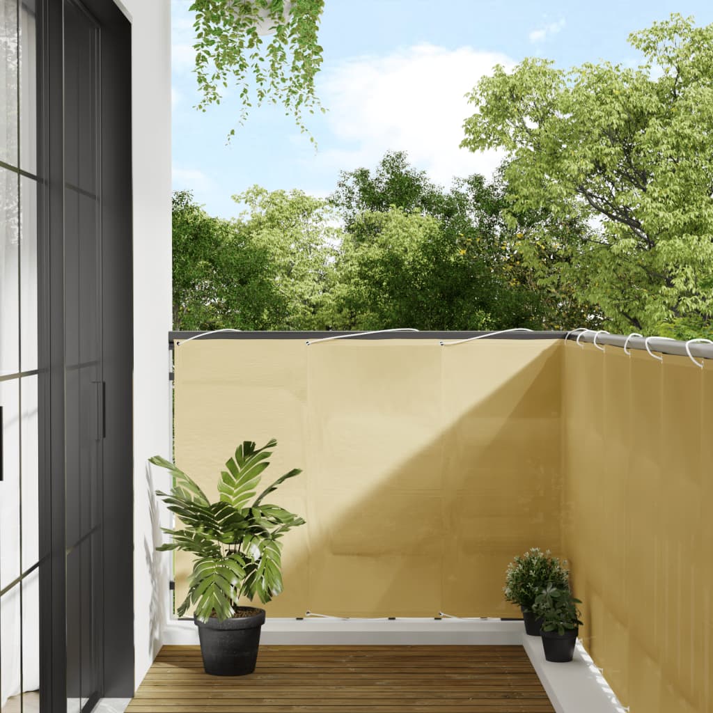 Balkon-Sichtschutz N 100% Polyester-Oxford Sandfarbe