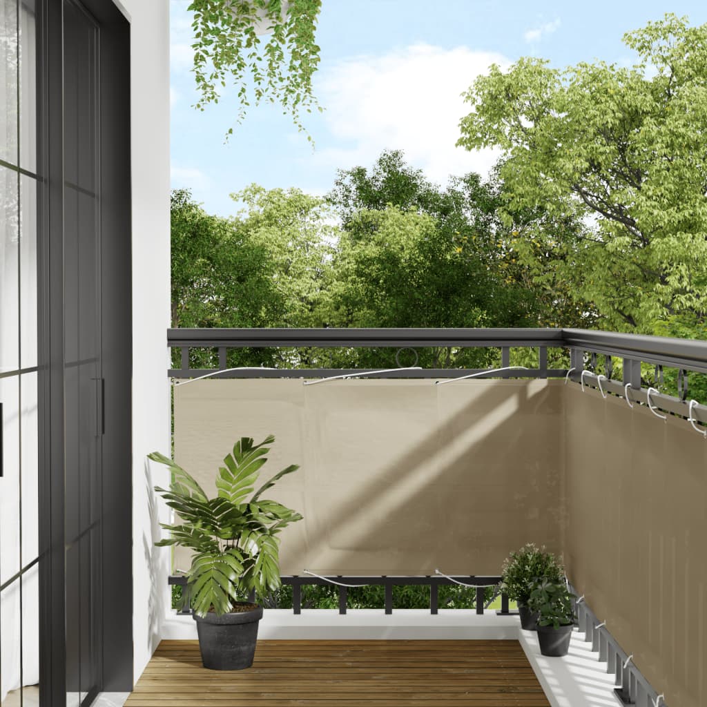 Balkon-Sichtschutz 100 % Polyester-Oxford Beige