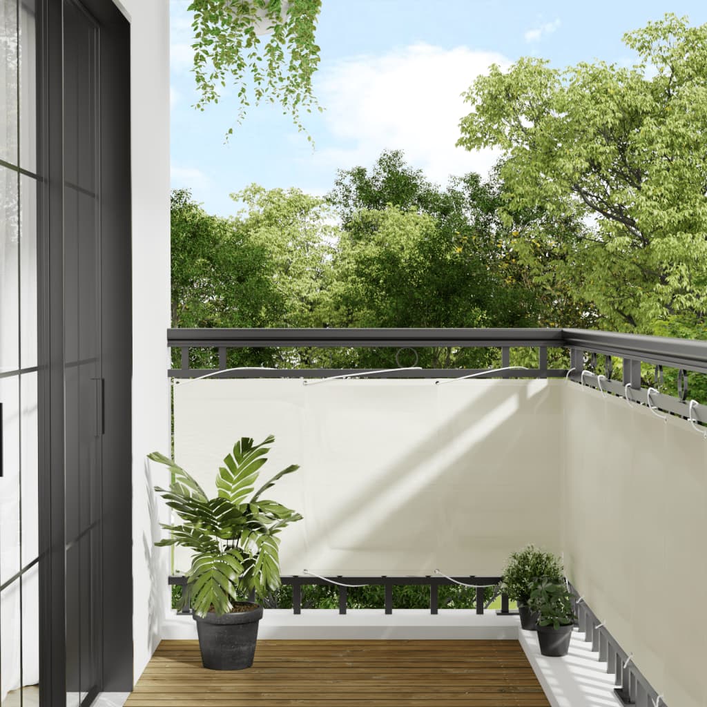 Balkon-Sichtschutz 100 % Polyester-Oxford Creme