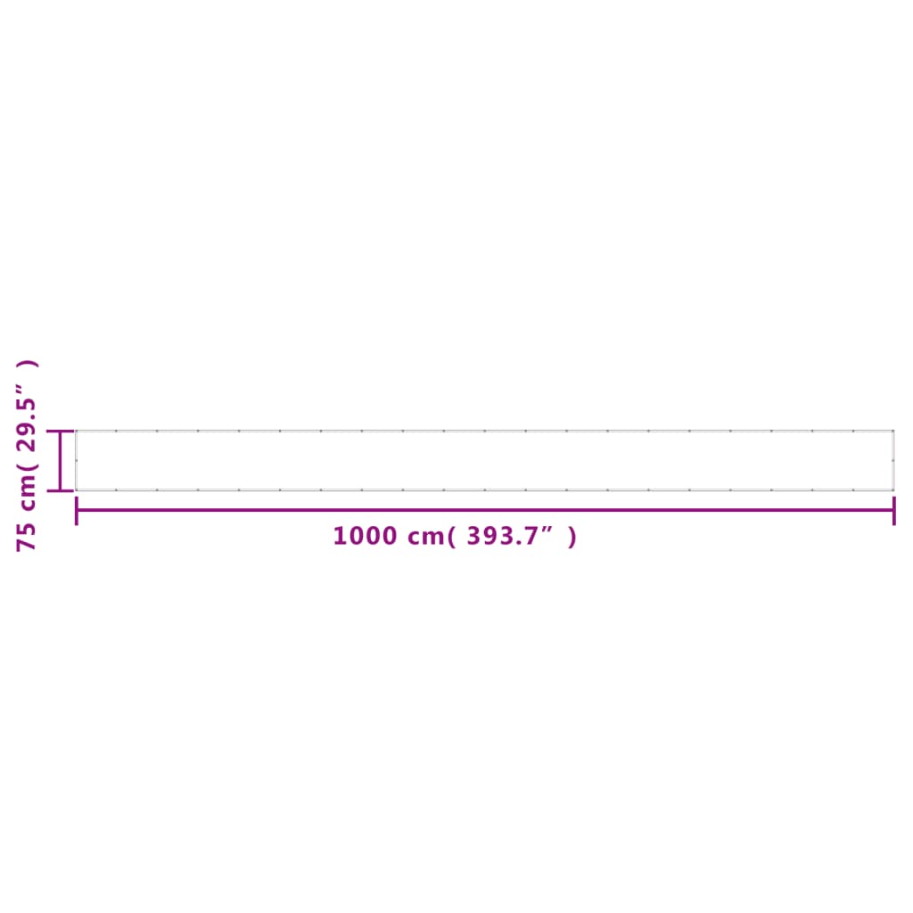 Balkon-Sichtschutz 100 % Polyester-Oxford Creme