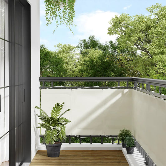 Balkon-Sichtschutz 100 % Polyester-Oxford Creme