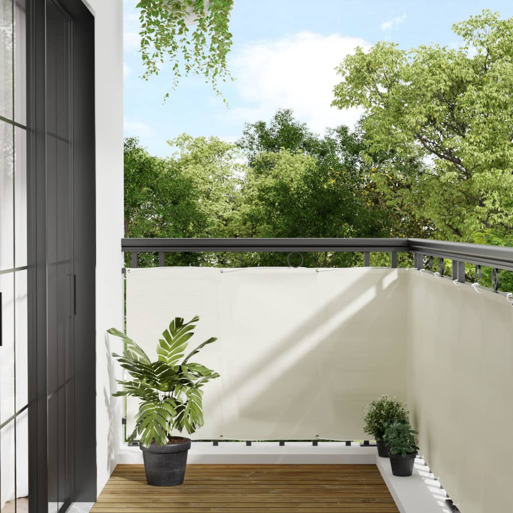 Balkon-Sichtschutz 100 % Polyester-Oxford Creme