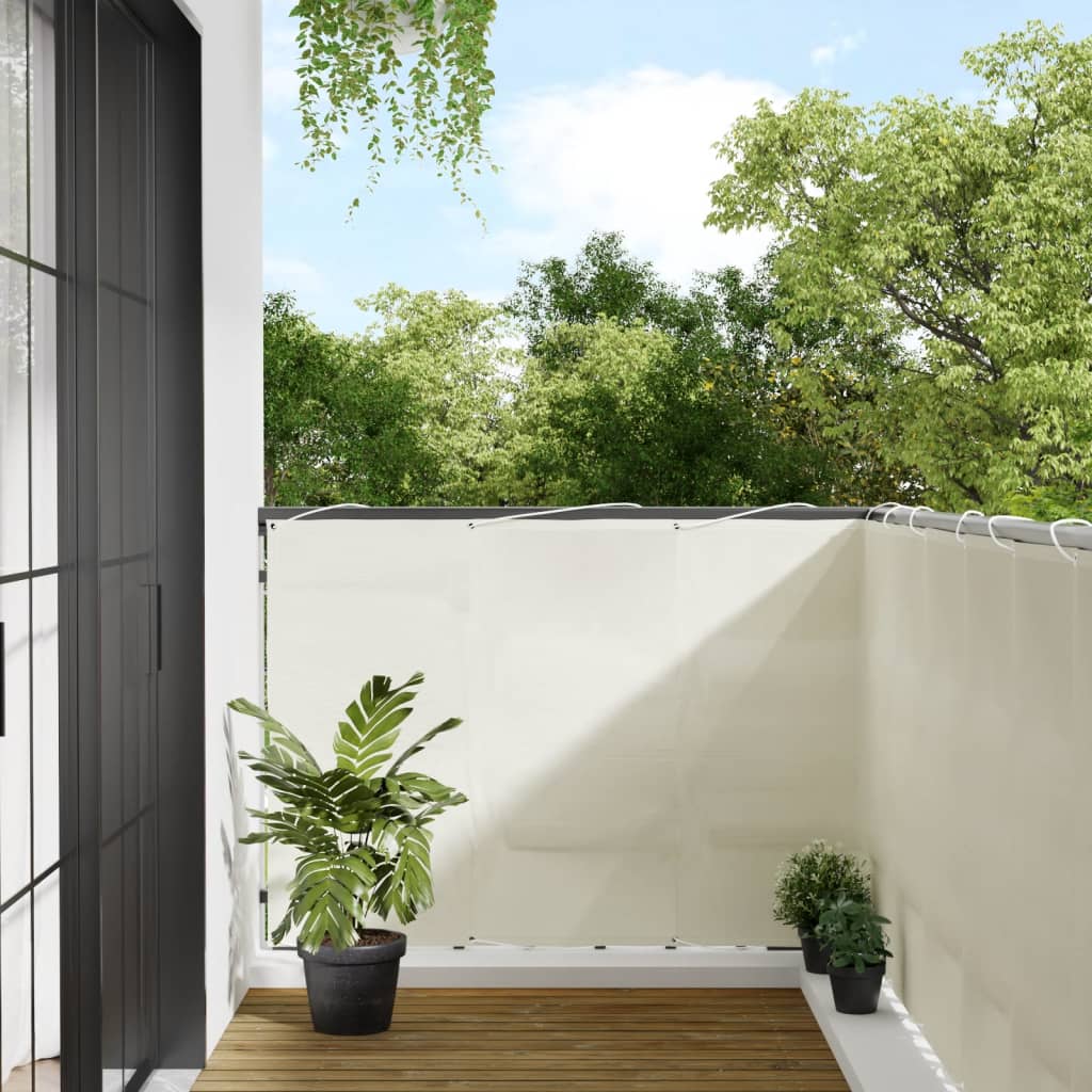 Balkon-Sichtschutz 100 % Polyester-Oxford Creme