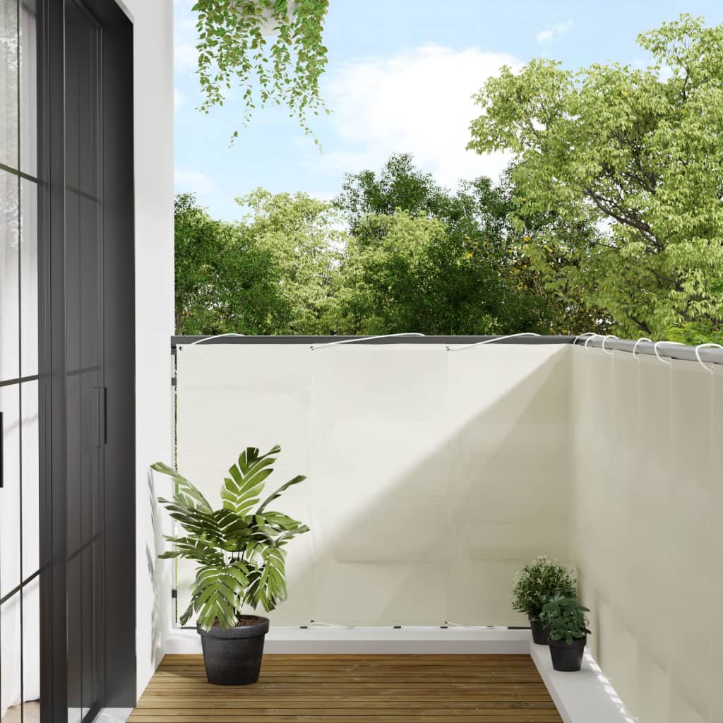 Balkon-Sichtschutz 100 % Polyester-Oxford Creme