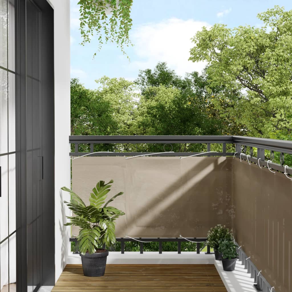 Balkon-Sichtschutz 100 % Polyester-Oxford Taupe