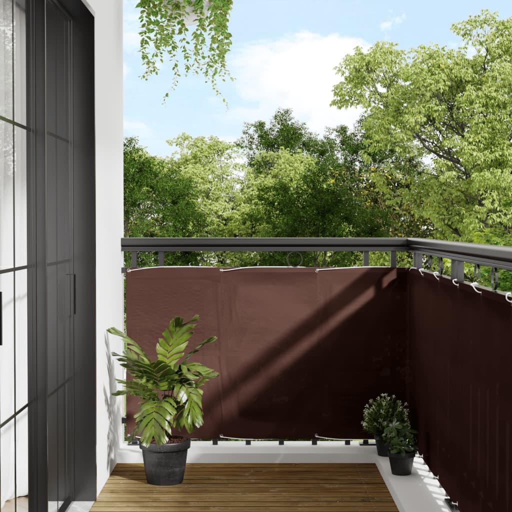 Balkon-Sichtschutz Oxford-Gewebe Braun