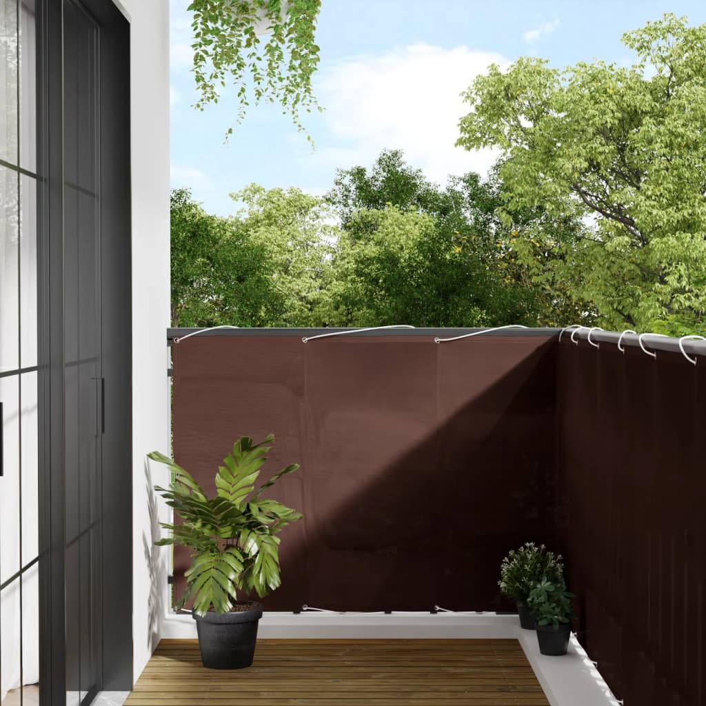 Balkon-Sichtschutz Oxford-Gewebe Braun